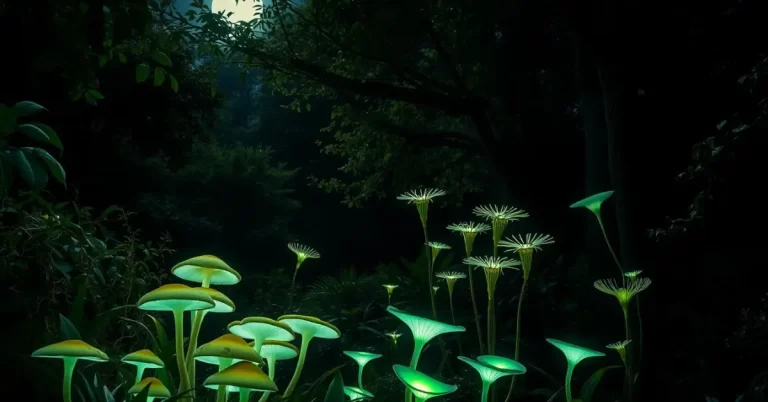 Plantas que brilham à noite